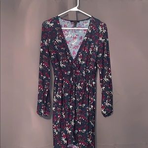 Forever 21 floral print slit dress